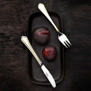 سرویس قاشق و چنگال 116 پارچه ناب استیل مدل ونیز طلایی