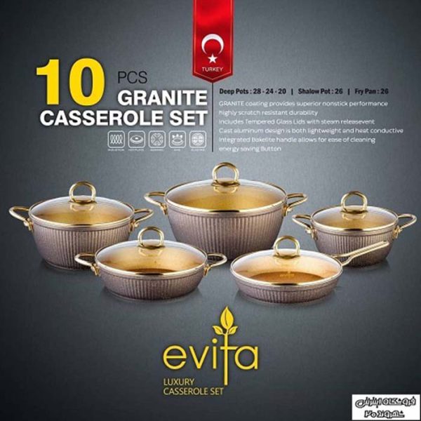 سرویس قابلمه 10 پارچه اویتا Evita - Image 3