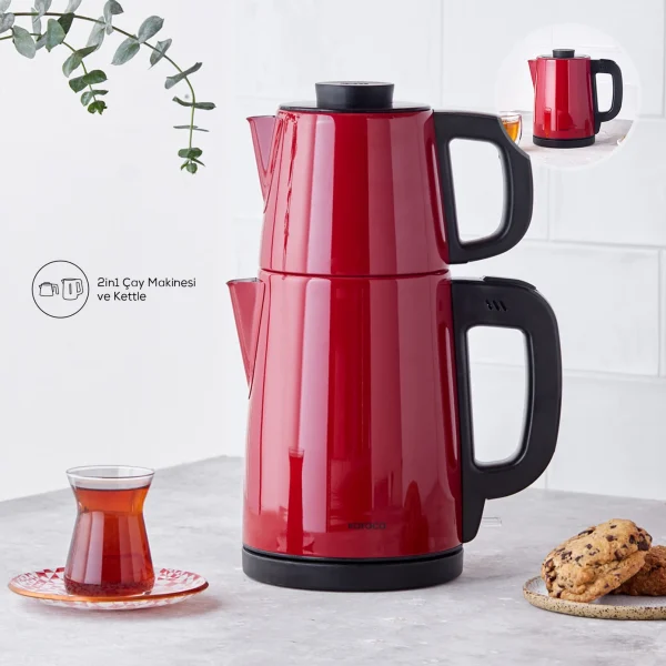 چای ساز کاراجا tea break رنگ قرمز - Image 4