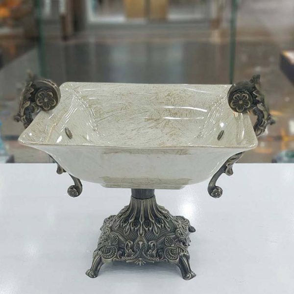 کاسه پایه دار مربع بزرگ مدل Lf353