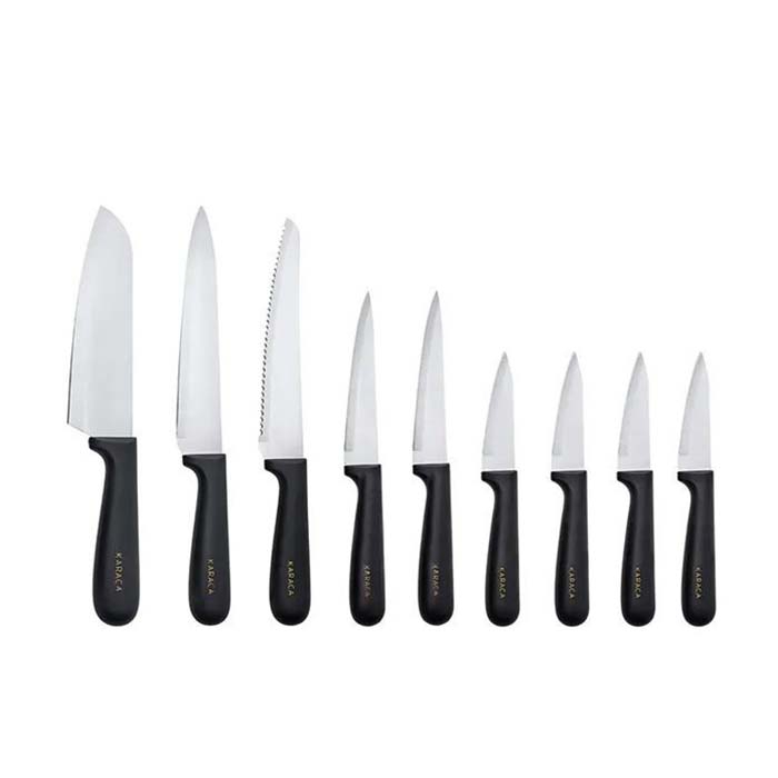 سرویس چاقو آشپزخانه 10 پارچه کاراجا مدل Keenover - Image 2