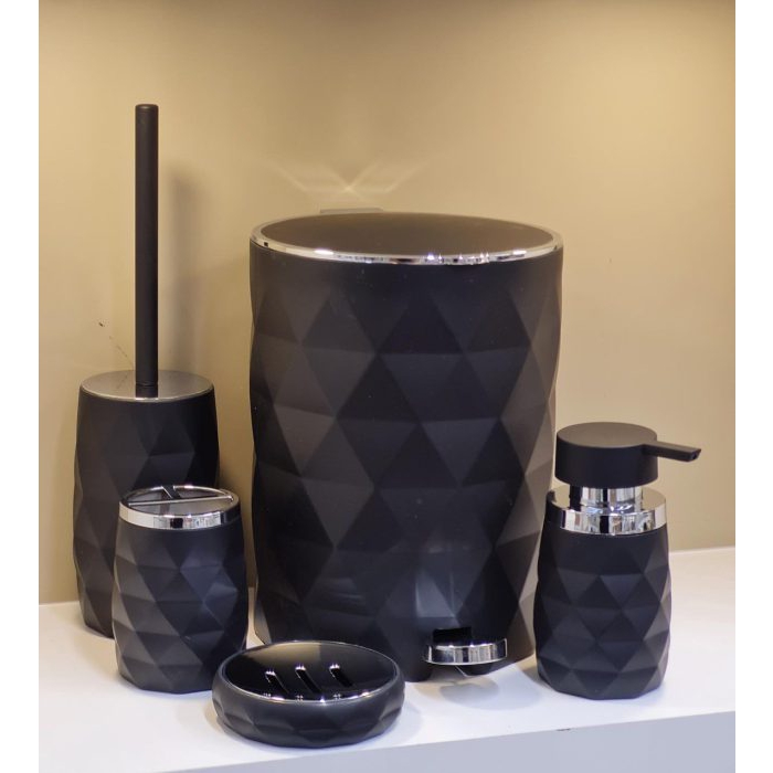 ست سرویس بهداشتی 5 پارچه کنتراست مدل  5900 درب کروم - Image 2