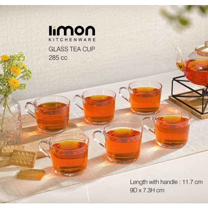 لیوان شیشه ای دسته دار لیمون 285 سی سی کد 228200 - Image 11