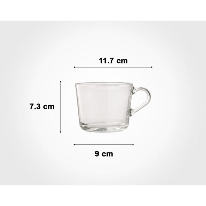 لیوان شیشه ای دسته دار لیمون 285 سی سی کد 228200 - Image 10