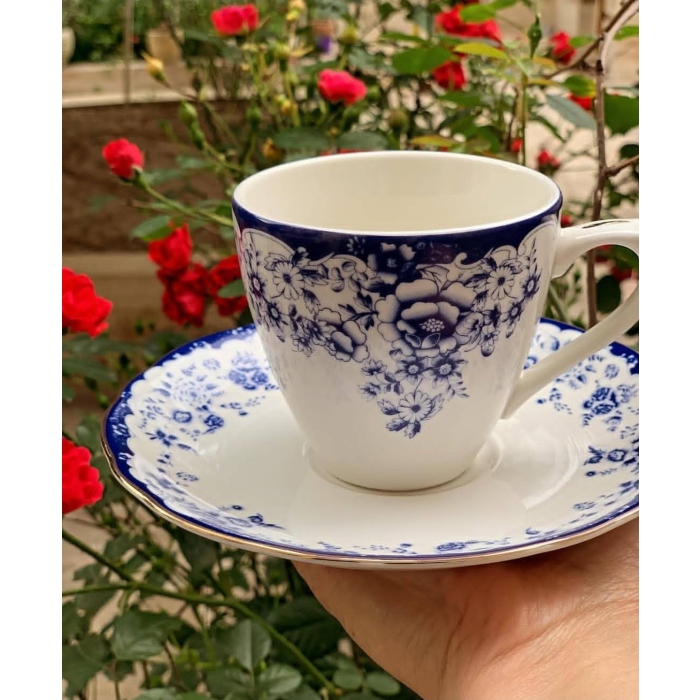 سرویس فنجان نعلبکی چای خوری الیزابت طرح مگان