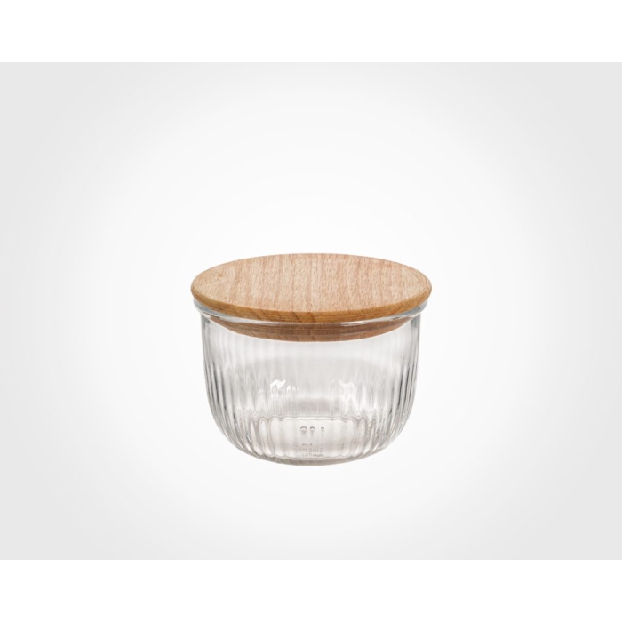 ظرف شیشه ای لیمون گرد در چوبی 470 میلی لیتر کد 2175 - Image 3