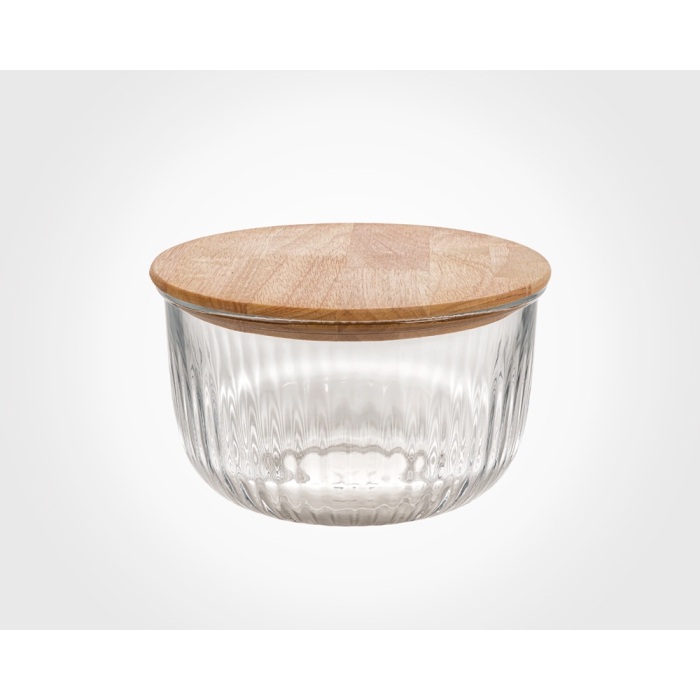 ظرف شیشه ای لیمون گرد در چوبی 1.8 لیتر کد 217759 - Image 2
