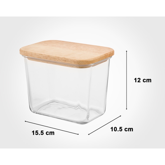 ظرف شیشه ای لیمون 920 میلی لیتر در چوبی کد 218859 - Image 4