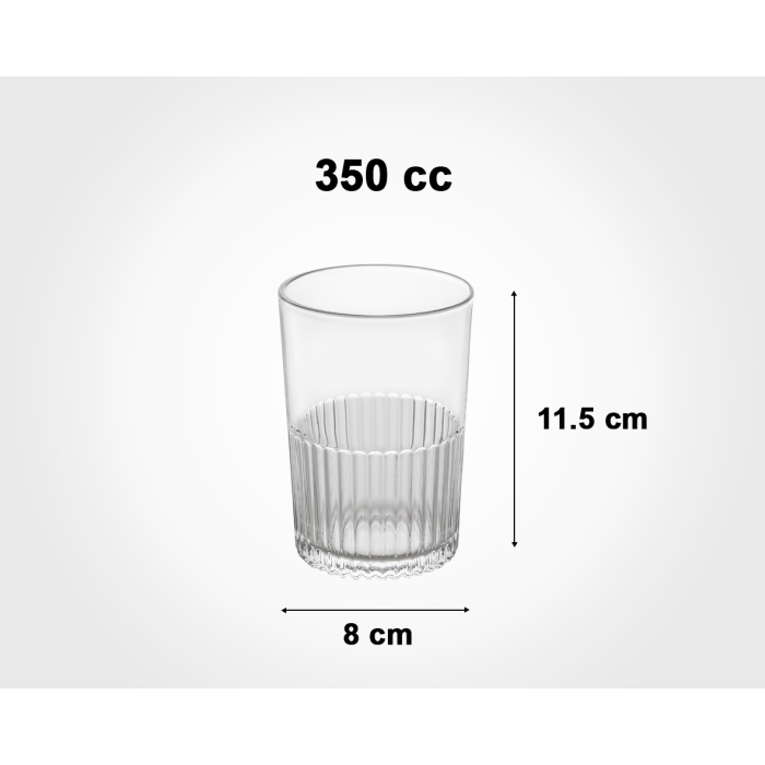 لیوان شیشه ای لیمون 350 سی سی  کد 221600 - Image 4
