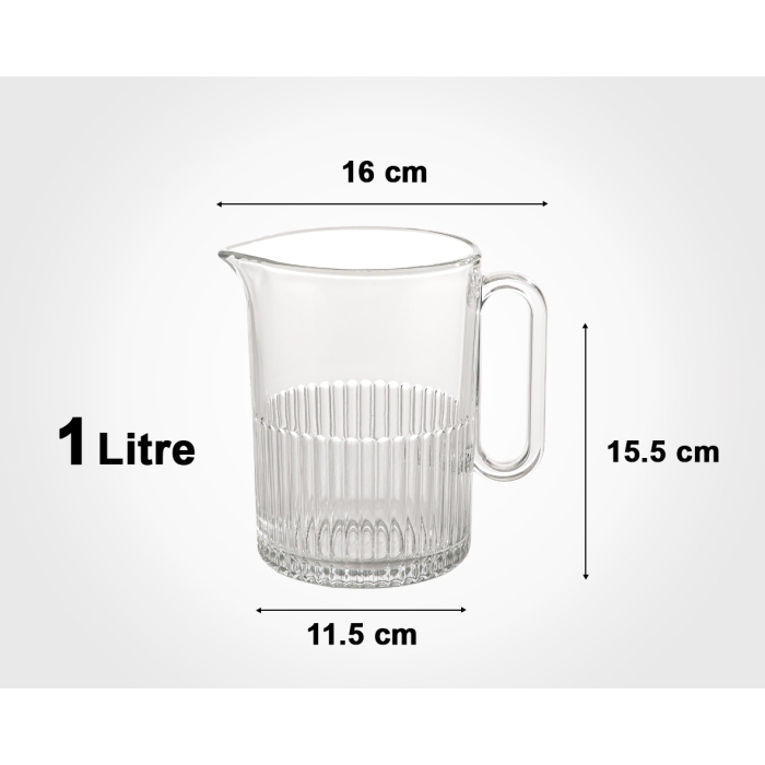 پارچ لیمون شیشه ای شیاردار کد 222800 - Image 5