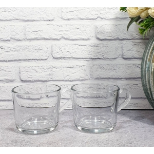 لیوان شیشه ای دسته دار لیمون 285 سی سی کد 228200