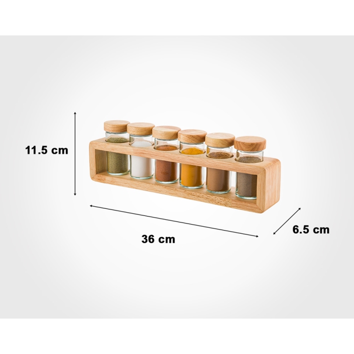 ست ادویه 6 عددی چوبی لیمون کد 230659 - Image 2