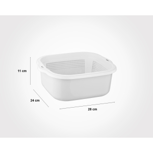 سرویس 8 پارچه آبکش و لگن نسیم لیمون کد 2635