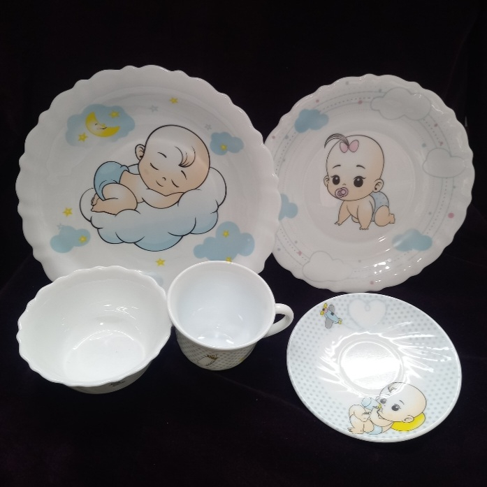 سرویس غذاخوری 5 تکه پارس اپال طرح نی نی کد 781