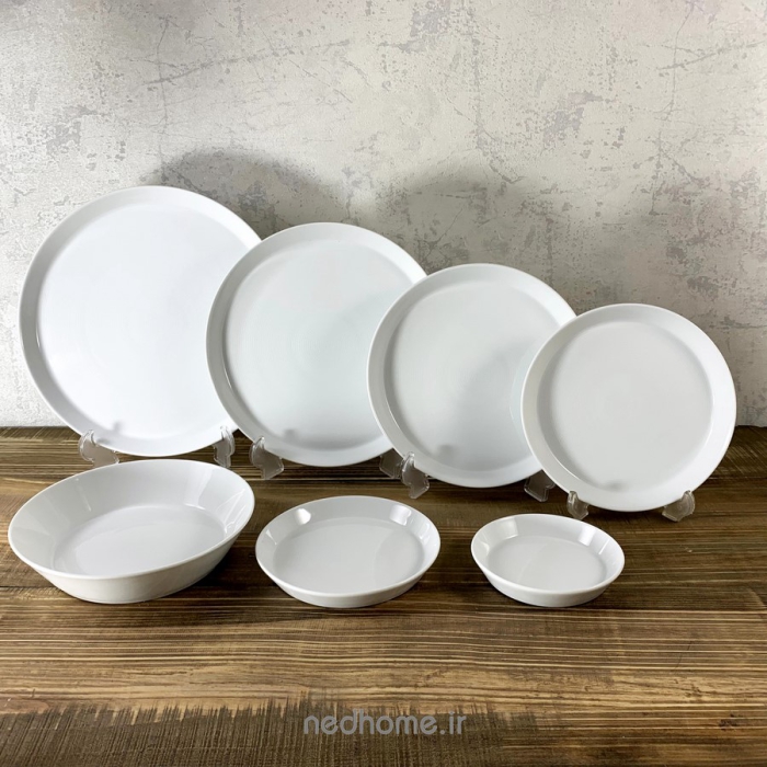 بشقاب کوچک تخت 9 سانتی متر چینی زرین فرم اس سفید (یک عددی) - Image 3