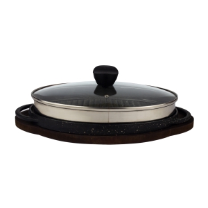 تابه گریل مدل بیضی سایز 32 کد UN-6019