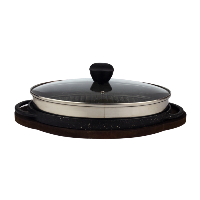 تابه گریل مدل بیضی سایز 32 کد UN-6019