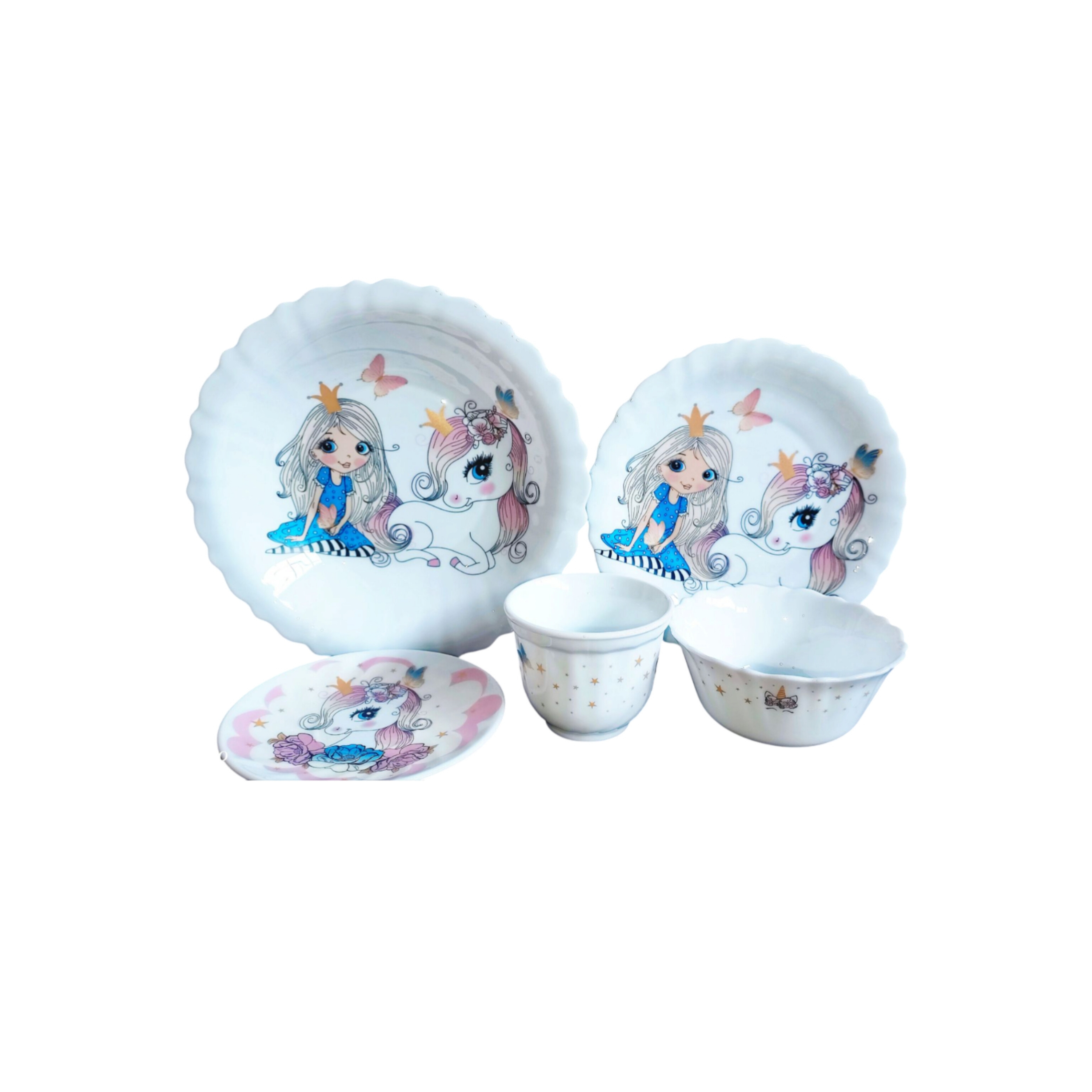 سرویس غذاخوری 5 پارچه یک نفره پارس اپال مدل تک شاخ کد ۷۸۵