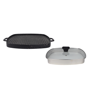 تابه گریل مدل مربع کد UN-6009 سایز 30