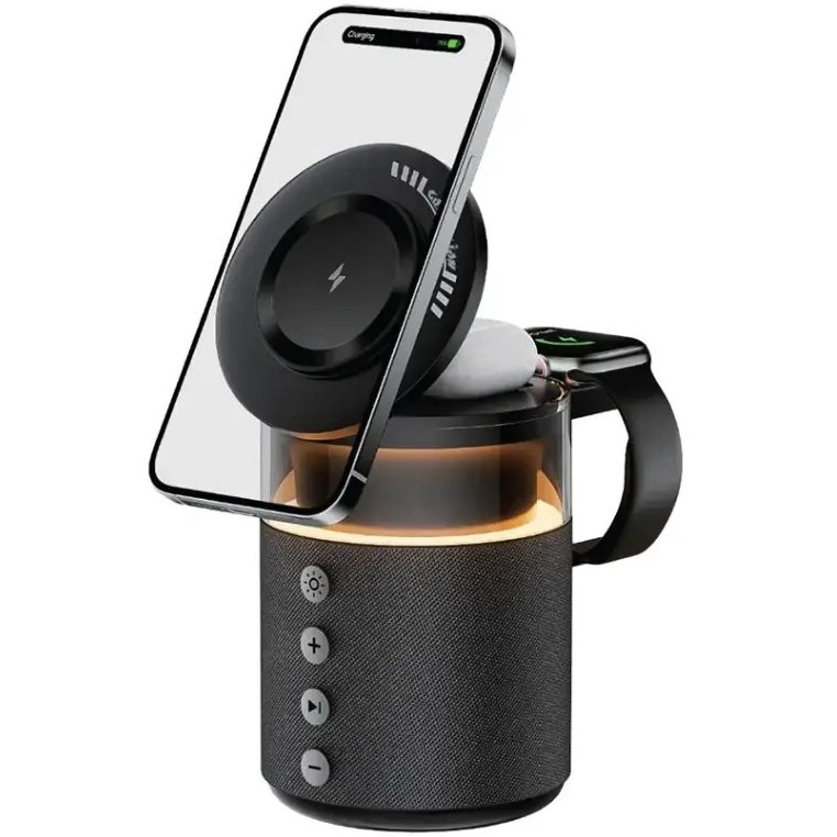 شارژر وایرلس و اسپیکر گرین لاین Green Lion 5 in 1 Wireless Charger