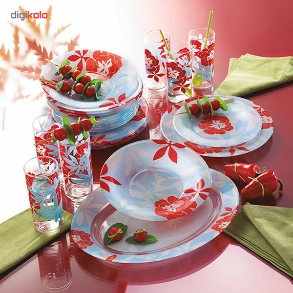 سرویس غذاخوری 38 پارچه لومینارک مدل Peony - Image 2