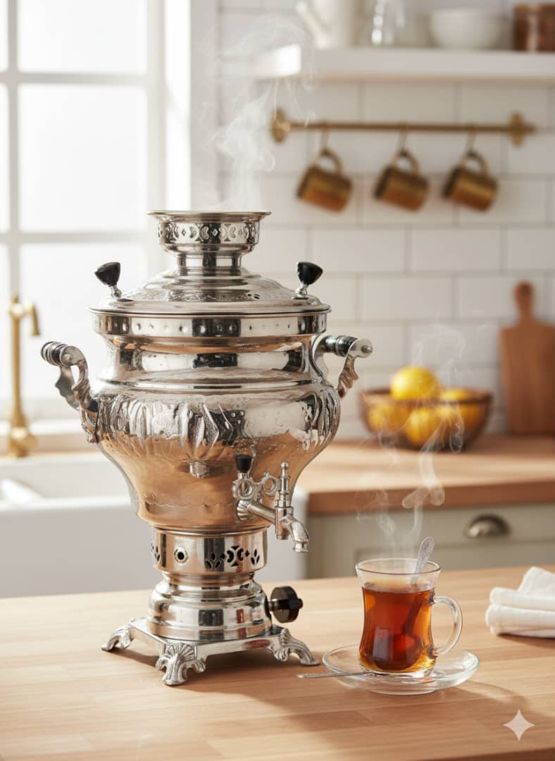 سماور ۶لیتری ویکتوریا قلم سنتی ونوش ترموکوپل دار - Image 2